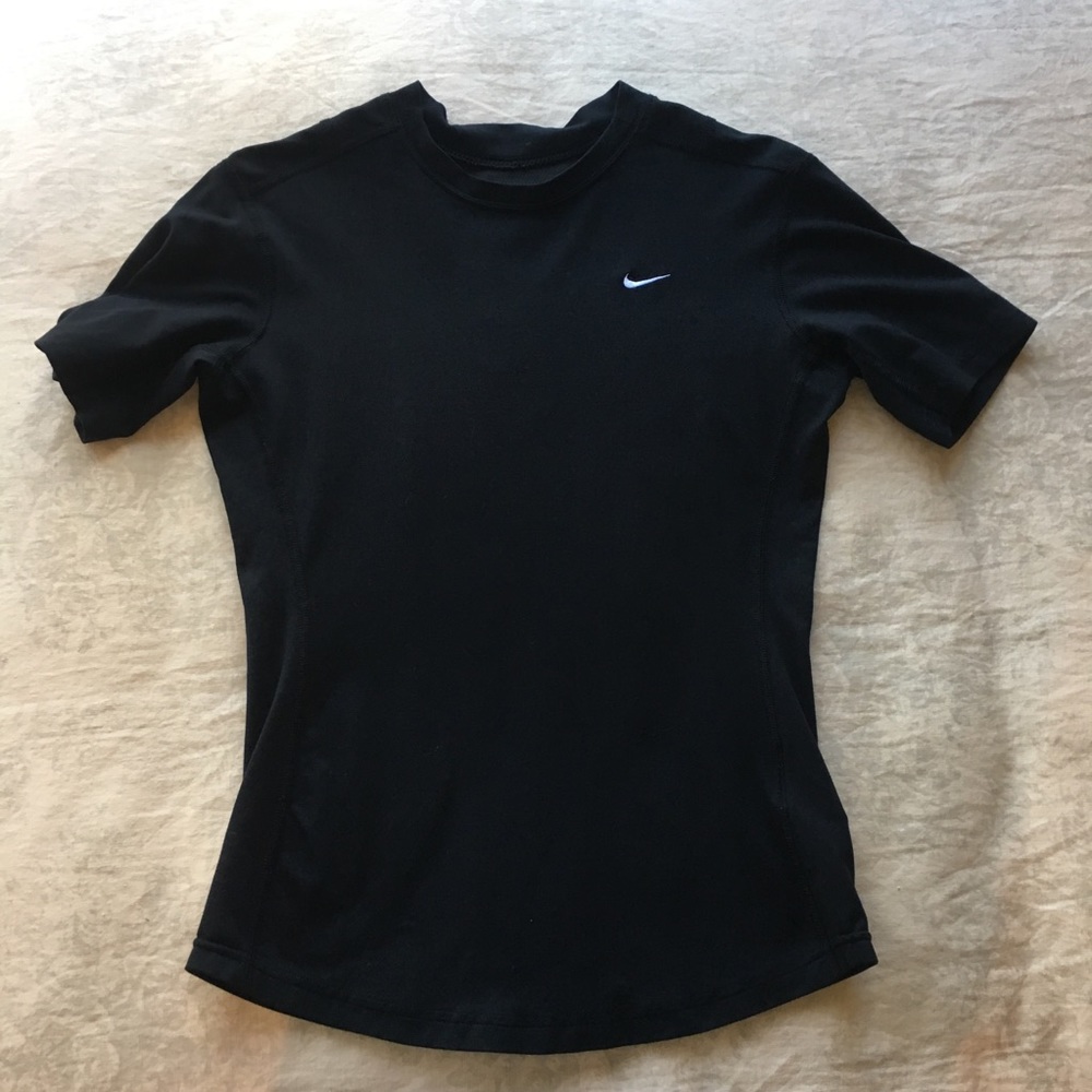 NikeFIT DRY Fitted Black Short Sleeve Running Top